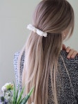 리본핀 헤어핀 진주머리핀 Tweed Ribbon Pearl Hairpin 결혼식하객룩 : YUJW