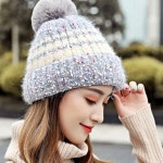 여성털모자 방울비니 니트방울모자 겨울 : 홍이네샵