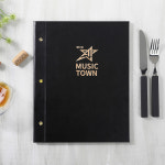 고급 메뉴판 메뉴북 제작 미용실 카페 레스토랑 하드커버 외부볼트형 A4 크리스 : 메뉴애드