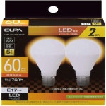 엘파(ELPA) LED 전구 미니 크립톤형 E17 색 상당 실내용 2개입 LDA7L-G-E17-G4106-2P : 대장전기부품