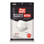 [300매] 매직브라이트 KF94 마스크 대형 흰색 지퍼백포장 대용량 보건용 덴탈마스크 : ANDMORE