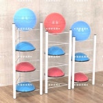 필라테스 보수볼 보관함 7단 돔볼 거치대 정리 선반 블랙1개(요가볼용범용) : JD물산