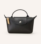 롱샴 르 플리아쥬 시티 미니 탑 핸들 레더 파우치 백 블랙 네이비 Longchamp : 수앤에블린