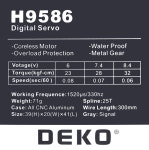 방수 금속 고전압 디지털 서보 DEKO H9586  28KG TRX4 사이즈 9586 : 지구만능템
