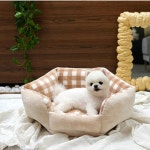 소형견육각형양면침대 소파옆반려견쿠션방석 모양있는거실고양이매트 : 범스스토어