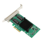 파워랜 유선 4포트 기가 랜카드 PCI Express 인텔칩셋 PL-I350-1G4 : 퍼니케이블