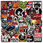 락밴드 스티커 50장 노트북 캐리어꾸미기 ROCK 스티커 : 못난이상점