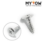 [3개] 마이토우 시공피스 평두머리 백색 니켈 18 21 28 32 35mm 15 100개입 싱크가구 상부장고정 스크류 가구피스 : 제이더블유허브