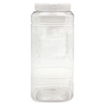 플라스틱 곡물보관통 견과류 반려동물 간식통 페트병 2.6L 사각 그립 : 우리누리몰