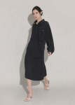 [BROW END /브로우엔드] A LINE SLIT SKIRT (NAVY) / 에이라인 슬릿 롱 스커트 (네이비) : 브로우엔드