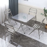 접이식 스테인레스 테이블 식탁 소형 휴대용 정원 : 태태직구마트