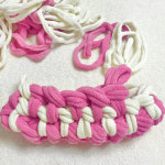 두꺼운 핑거니팅 양말목 공예 재료 DIY 업사이클링 자이언트얀 패브릭얀 가방 방석 제작 : 또티