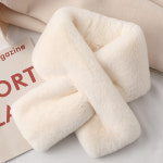 털 목도리 에코 퍼 머플러 밍크머플러 쁘띠 페이크 토끼 숏머플러 겨울 선물 : 라끄망