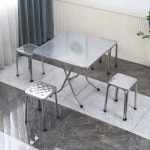 접이식 스테인레스 테이블 식탁 소형 휴대용 정원 : 태태직구마트