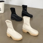 남성털부츠 남자방한부츠 겨울 방한 신발 운동화 여성 부츠 스판 굽4.5cm 방한부츠 : 픽처스그램2