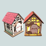 우드 만들기 댕댕이네 펫하우스 재료 집콕놀이 LED 촛불포함 : 노리토어