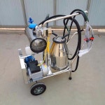 젖소 이동식 착유기 유산양 집유통 목장 산양 2두용 축산 우유 짜기 축사 동물 : 레드컵