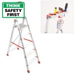 CF-5 광폭 안전발판 A형 공구함 5단 사다리 단수 높이 600-1140 사용폭 1009 폭 511 AH형사다리 : 윈스토어몰