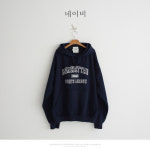[무배] 가볍고 산뜻한 스포티 감성 오버핏 맨하탄 레터링 후드 티셔츠 기모 추가 : 크리미팩토리