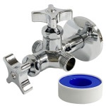 3단식 다용도 꼭지(0975) 양갈래 수도꼭지 업소 다용도 세면대및 수전 수드림 3단수도 3단식 : 행밤