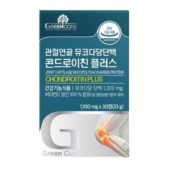 그린코어 관절연골 뮤코다당단백 콘드로이친 플러스 1100mg x 30정 1개월분 : 낭만거북이