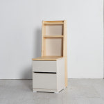 미송원목 수납협탁 패널 세트 침대옆 2단 심플 수납 협탁 : 리빙하우징