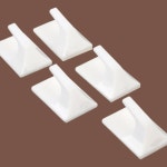 자취방 옷고리 5p 방고리 소품 사각 걸이 세트 일반 대야 벽 욕실 가방 벽옷 접착식 청소도구 : 써틴홈리빙