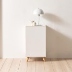 거실 은은 무광 깔끔한 튼튼 도어형 2칸 수납장 협탁 감성 고급 : 헤르샤 가구