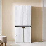 고급스러운 템바 무늬 모던한 디자인 높은 수납장 800 홈카페 : 헤르샤 가구