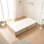 침실 슬라이드 수납형 심플한 디자인 침대 프레임 SS 슈퍼싱글 : 헤르샤 가구