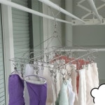 30구 스텐 사각 걸이식 행거 건조대 미니 빨래 양말 속옷 장갑 집게 클립 빨래대 소형 : 지엔브릿지