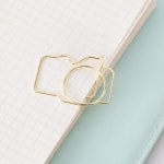 TUTU 빅 사이즈 골드 카메라 클립, 할로우 아웃 금속 바인더 메모 레터 페이퍼 사무용품 H0416, 팩당 5 개 : 루나파몰T