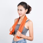 프리런 아이스 오렌지 헬스 쿨링타월 등산 스포츠타월 월쿨 타올 수건 물놀이 : 써틴홈리빙