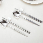 1+1 국산 스텐 304 세라믹 수저 세트 2인 숟가락 젓가락 그린 : 리빙스토리