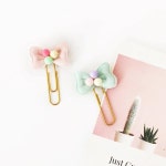 TUTU 크리에이티브 핸드메이드 금속 종이 클립, 사무실 학교 문구 용품, 미세 귀여운 메모 정리 북마크 H0365, 3 개 : 루나파몰T
