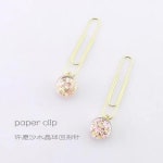 ALLTU 크리스탈 유리 볼 북마크 종이 클립, 크리에이티브 핸드 계정 장식 상자, 5 개 : 루나파몰T