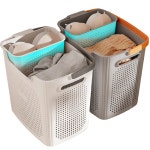 에코유니 빨래바구니 2in1 듀얼 분리 세탁바구니 : 에코유니