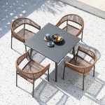 식탁 의자 다이닝 야외 테이블 및 북유럽 원목 심플 패션 캐주얼 조합 C0109 : 해피쇼핑7