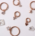 14k 세그먼트 장식 charm 펜던트 딸랑이 : 부티케