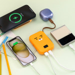 [고속충전] 카카오프렌즈 케이블형 맥세이프 보조배터리 10000mAh 춘식이 : 주식회사 리튬포어스