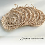 삼베수세미 천연 삼베실 주방용품 헹굼 원형 제로웨이스트 : JJUYAHANDMADE