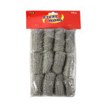 태극 스틸울 수세미 12p-TK 탄냄비 가스레인지 후드 청소수세미 : Ws - Mart