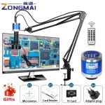 현미경 확대 모니터 ZONGMAI 산업용 C 마운트 디지털 카메라 타입 측정을 통한 PCB 납땜 전화 수리용 1080P 4K FULL HD : 화이트벨라