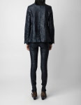 (세일)쟈딕앤볼테르  베리스 주름 가죽 블레이저  ZADIG&VOLTAIRE Verys wrinkled leather Blazer(INK) : 그린나래샵