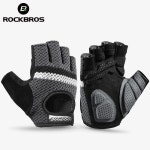 용접 장갑 ROCKBROS통기성 실리콘 팜 할로우 백 체육관 역도 운동 아령 : 해피제이드