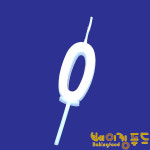 새로숫자양초 0번 10개 / 생일초 : 베이킹푸드