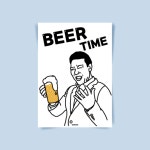 P3 beer time 비어타임 술 맥주 포스터 인테리어 디자인 식당 포차 술집 호프집 : 달맨션