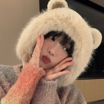 여성골프벙거지 귀여운 베어 방울 귀마개 여성겨울골프모자 : 공방상회