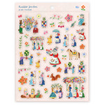 표현사 cozyca products Rabbit garden 8761 클리어 스티커 : 모챠모챠
