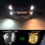 자동차 안개용 LED 전구 DRL 9006 HB4/9140 9145 H10 33SMD 밝은 1300lm 6000k 화이트 H8 H11 H16 2 개 : 엑시도아